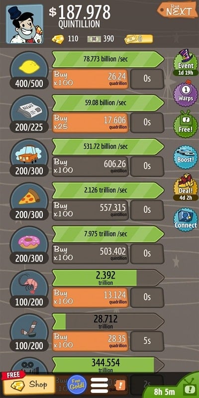 AdVenture Capitalist 9.8.3 (Unlimited money, tickets)