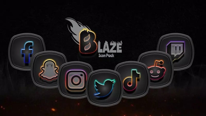 Blaze Dark Icon Pack 3.1.1 (N/A)