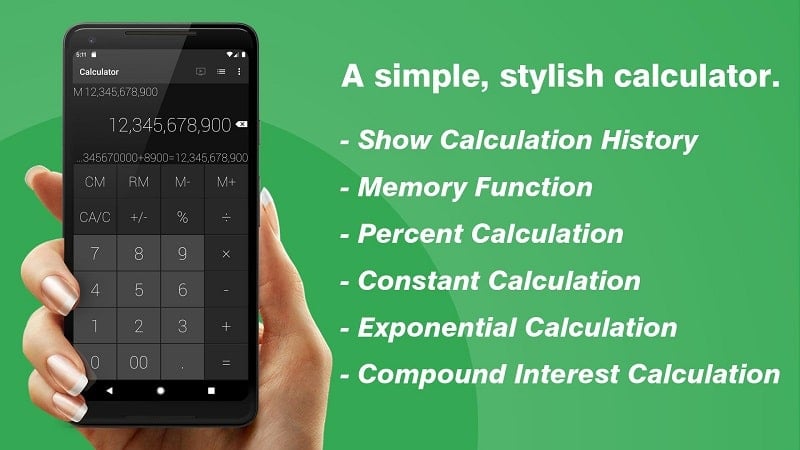 Calculator – Simple & Stylish 2.4.9 (Unlocked Pro)