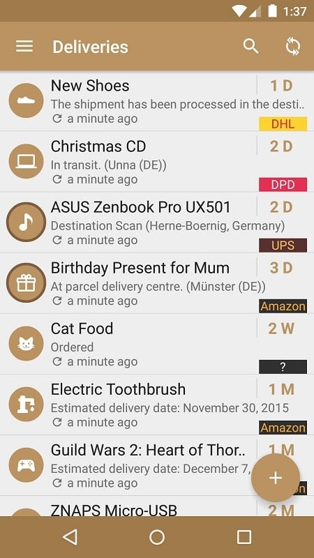 Deliveries Package Tracker 6.0.1 (Unlocked Pro)