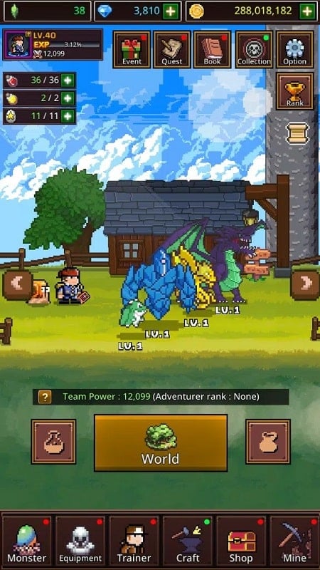 Grow Pixelmon Master 1.2.7 (Menu/Unlimited money/Damage)
