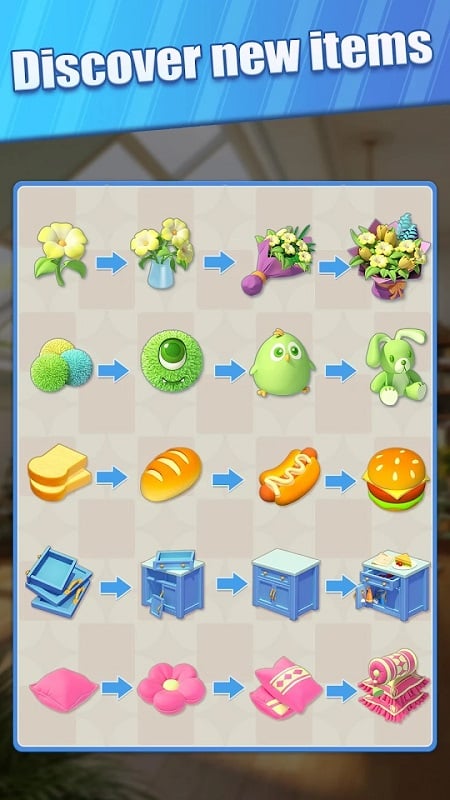 Happy Merge Home 1.0.46 (Unlimited money)