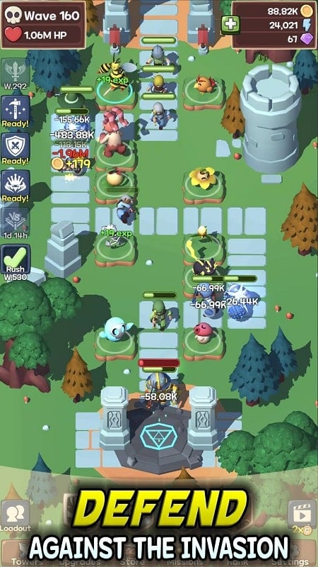 Idle Monster TD Evolved 75.0.1 (Menu, High Damage/Max Range)