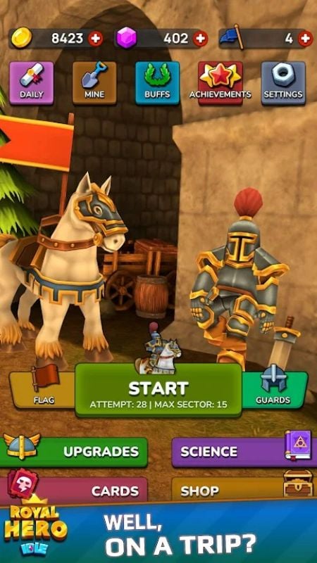 Idle Royal Hero 1.2.3_RuStore (Menu, Unlimited money/Damage multiplier/God mode)
