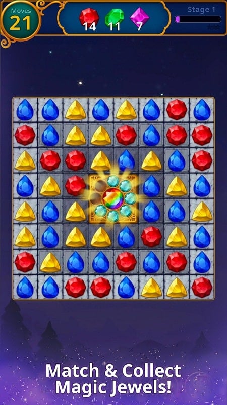 Jewels Magic: Mystery Match3 25.0428.00 (Auto clear Stage)