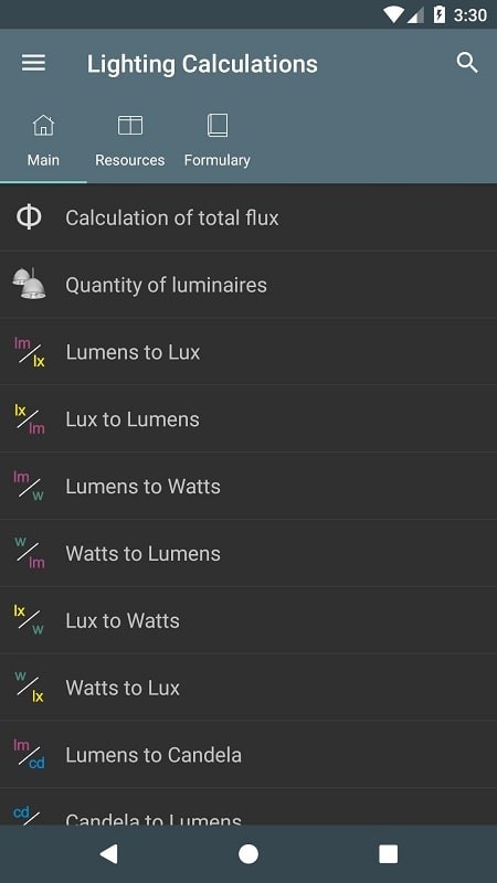 Lighting Calculations 6.1.2 (Unlocked Pro)