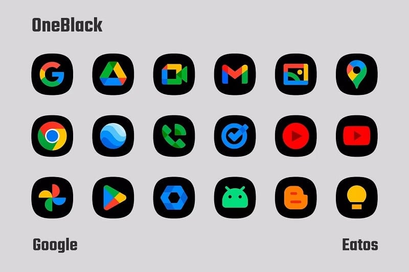OneBlack Icon Pack 7.5 (N/A)