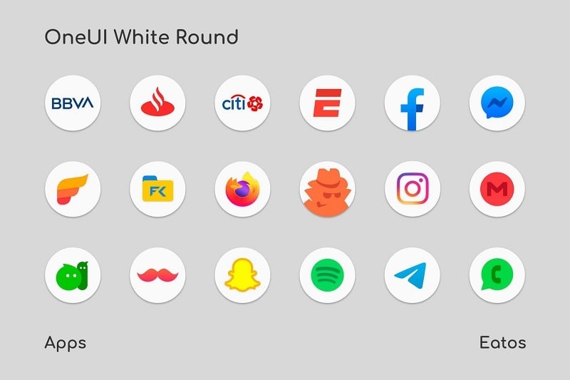 OneUI 3 White – Round Icon Pack 4.7 (N/A)