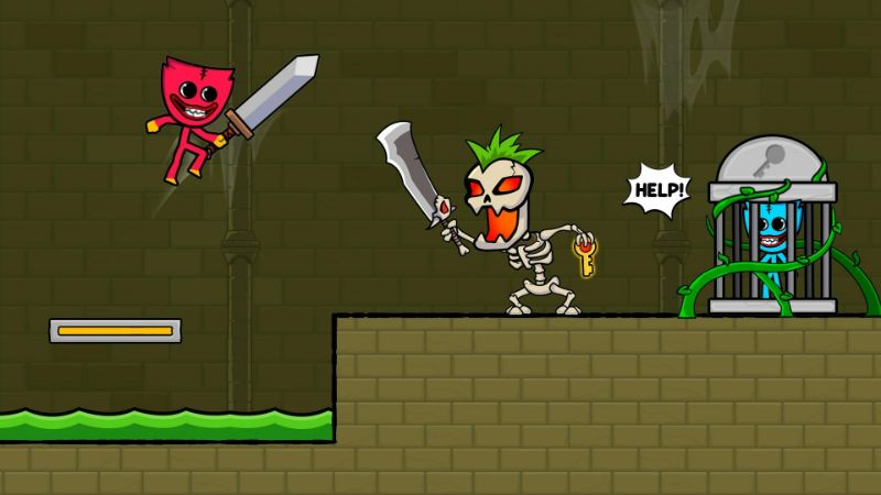 Red Stickman: Stick Adventure 2.8.0 (Unlimited money, skins)