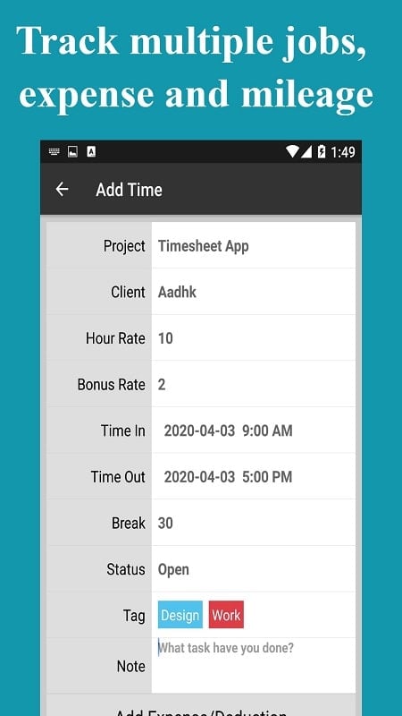 Timesheet – Work Hours Tracker 14.5.5-inApp (Unlocked)