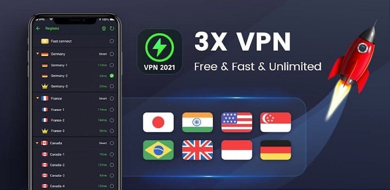 3X VPN 5.5.102 (VIP Unlocked)
