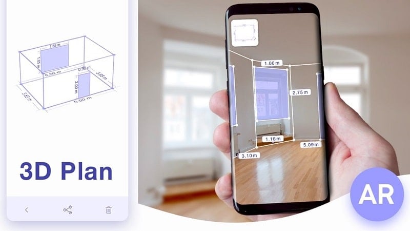 AR Plan 3D Tape Measure, Ruler 4.9 (Unlocked Premium)