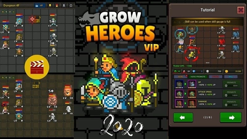 Grow Heroes VIP 6.2.5 (Menu/Damage multiplier/Free shopping)