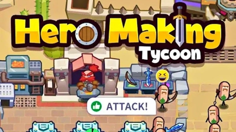 Hero Making Tycoon 2.2.8 (Free shopping/Attack multiplier)