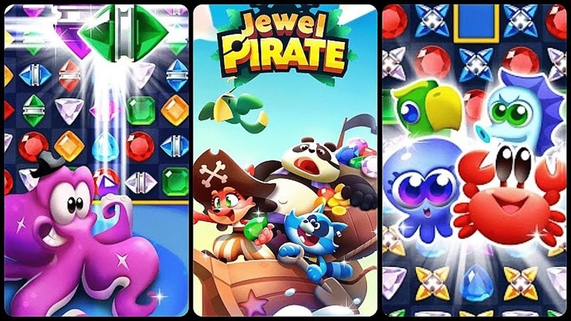 Jewel Pirate: Match 3 8.9.3 (Unlimited loves)