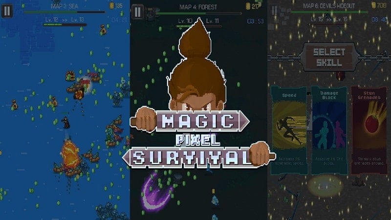 Magic Pixel Survival 1.27 (Menu/Unlimited money/God mode/One hit)
