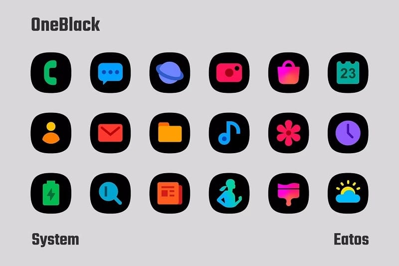 OneBlack Icon Pack 7.5 (N/A)