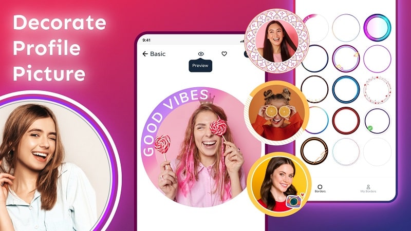 Profile Picture Border Frame 2.4.9 (Pro Unlocked)