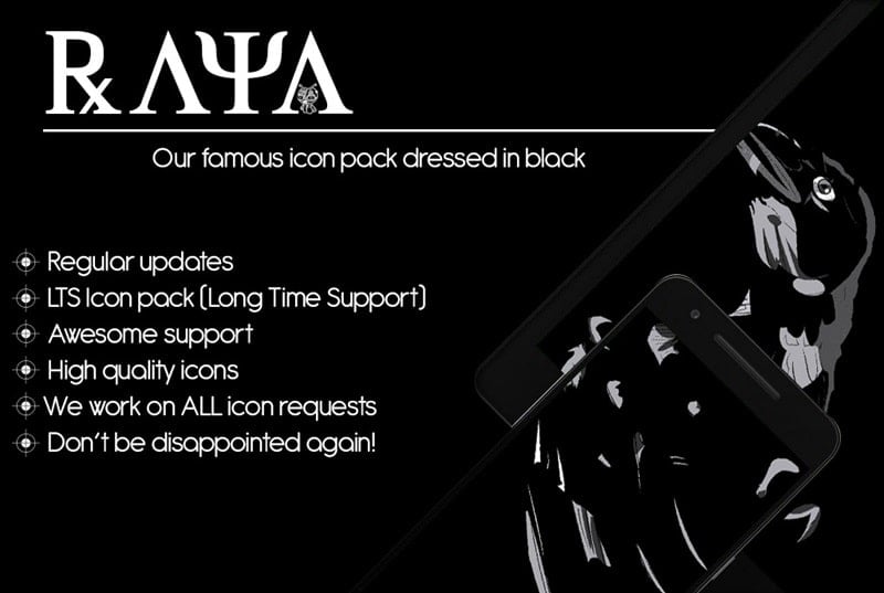 Raya Black Icon Pack 217.0 (N/A)