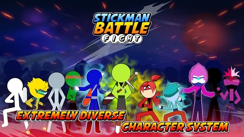Stickman Battle Fight 5.7 (Unlimited money, upgrades)