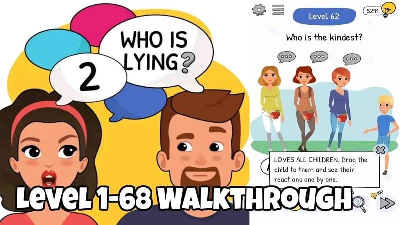 Who is? 2 Brain Puzzle & Chats 1.3.2 (Unlimited BULB)